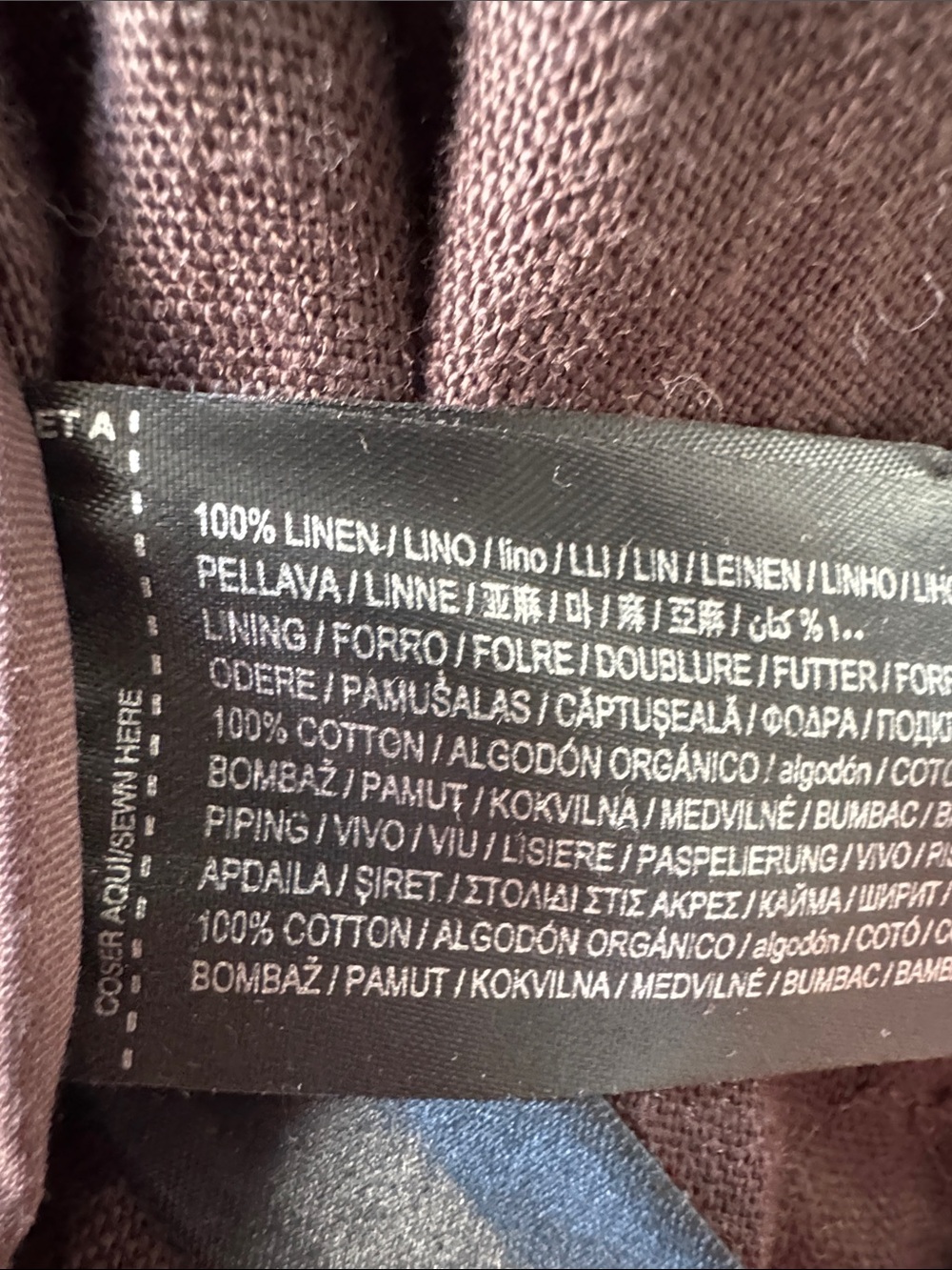 Mango Brown Double-Breasted Linen Trench Coat - Picture 15 of 16
